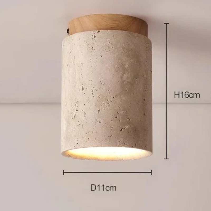Trendy Round Japanese Style Ceiling Lamp - ZenLight-Brown-Warm light (3000K)-State of Style