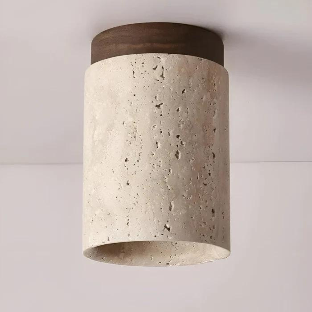 Trendy Round Japanese Style Ceiling Lamp - ZenLight-Brown-Warm light (3000K)-State of Style