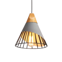 Trendy Scandinavian Industrial Pendant Light - UrbanBeam-Grey with Black Frame-State of Style