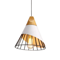Trendy Scandinavian Industrial Pendant Light - UrbanBeam-White with Black Frame-State of Style