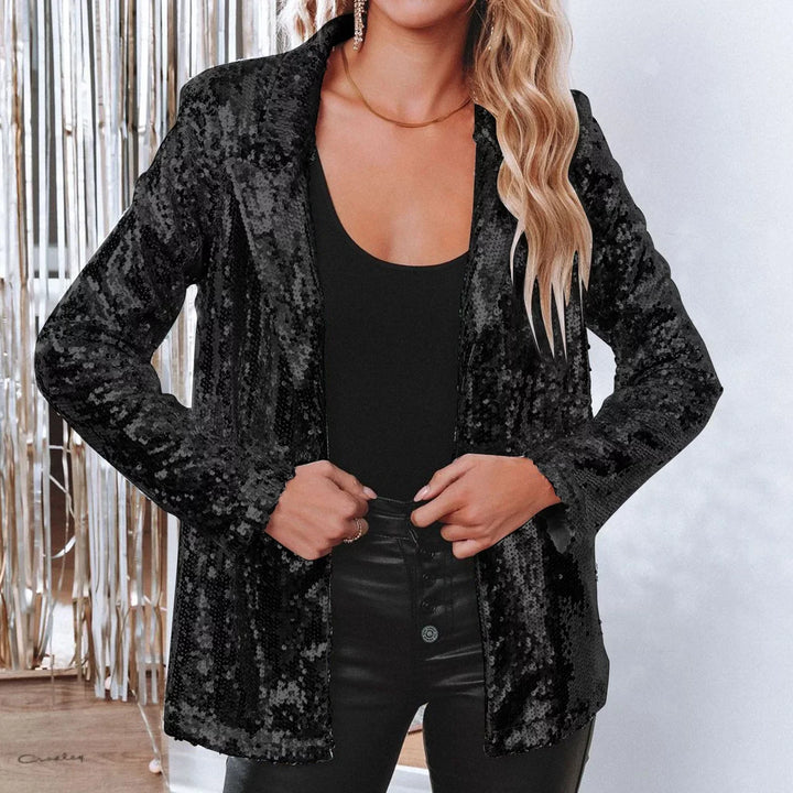 Trendy Sequin Blazer - Olivia-Silver-S-State of Style