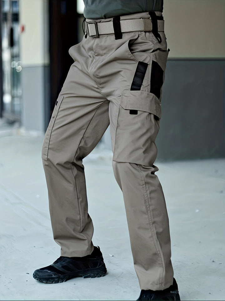 Trendy Solid Men's Cargo Pants - Lars-Grey-S-State of Style