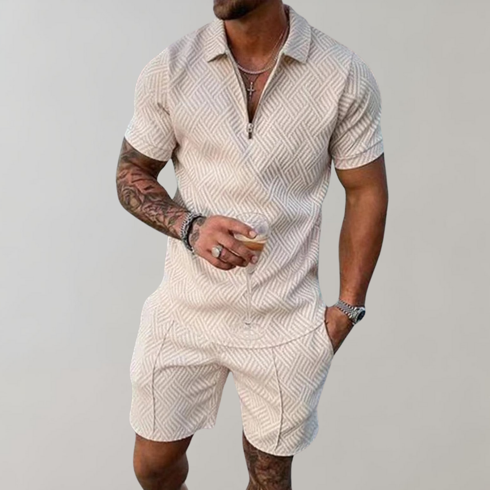 Trendy Summer Set for Men - Aaron-Khaki-S-State of Style
