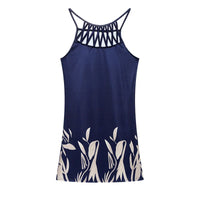 Trendy summer tunic dress with ethnic print & spaghetti straps – Kiara-Flowers-S-State of Style