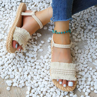 Trendy tassel sandals with low heel – Juliet-Beige-3.5-State of Style