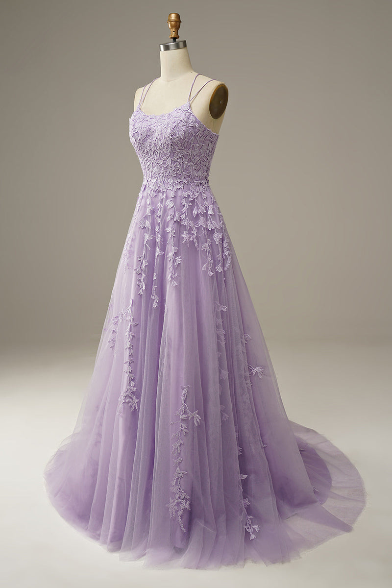 Trendy Tulle Gown with Appliques - Victoria-Lilac-EU32-State of Style