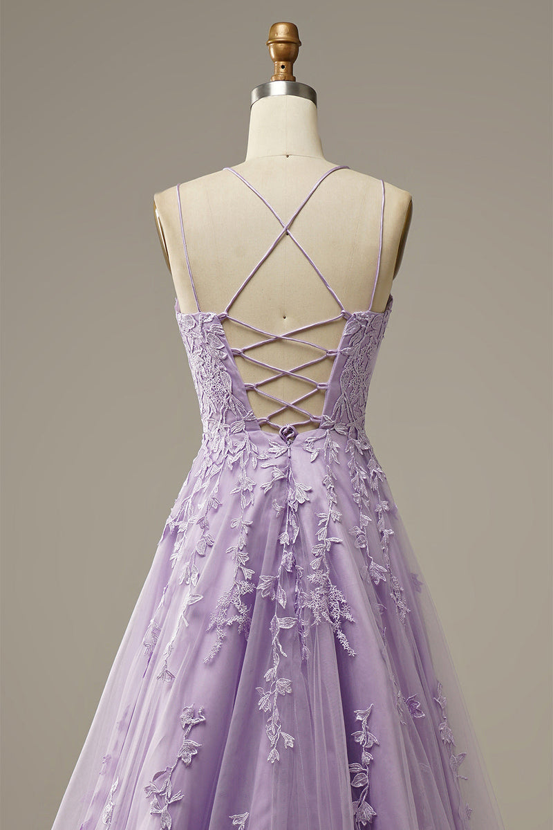 Trendy Tulle Gown with Appliques - Victoria-Lilac-EU32-State of Style