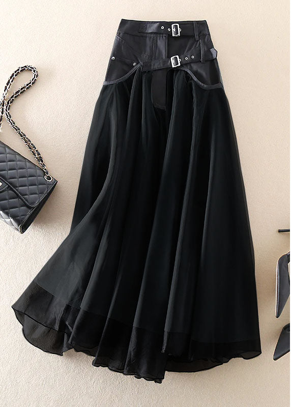 Trendy Tulle Patchwork Maxi Skirt - Allegra-Grey-S-State of Style