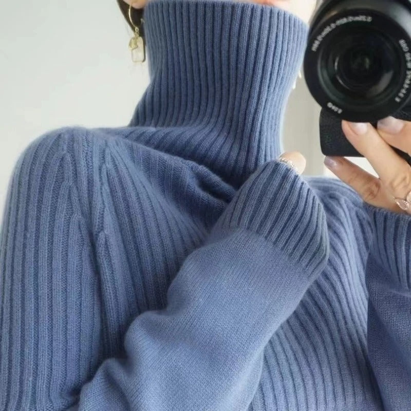 Trendy Turtleneck for Women - Serena-Blue-S-State of Style
