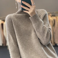 Trendy Turtleneck for Women - Serena-Khaki-S-State of Style