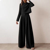 Trendy Two-Piece Palazzo Set - Amara-Black-S-State of Style