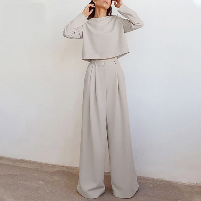 Trendy Two-Piece Palazzo Set - Amara-Black-S-State of Style