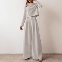 Trendy Two-Piece Palazzo Set - Amara-Gray-S-State of Style