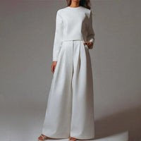 Trendy Two-Piece Palazzo Set - Amara-White-S-State of Style