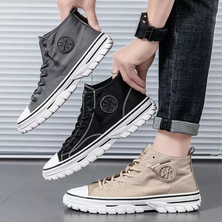 Trendy Urban Canvas Sneakers for Men - Viktor-Grey-8-State of Style
