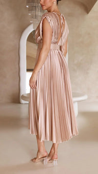 Trendy V-Neck Dress with Tie Closure - Isabella-Olive-S-State of Style