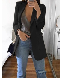 Trendy Women’s Blazer Vest – Elise-Black-S-State of Style