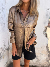 Trendy Women's Blouse – Evelyn-Golden Brown-S-State of Style