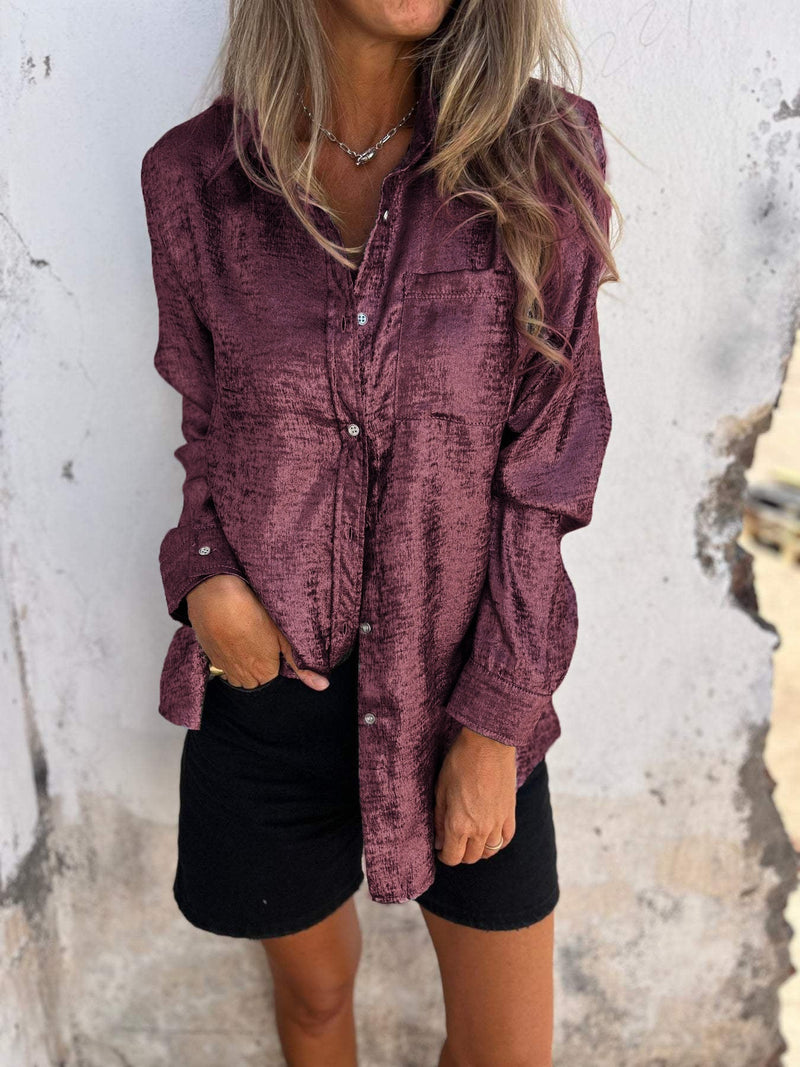 Trendy Women's Blouse – Evelyn-Red-S-State of Style