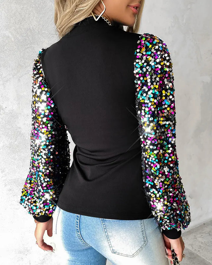 Trendy Women's Blouse with Colourful Balloon Sleeves - Lorena-S-State of Style