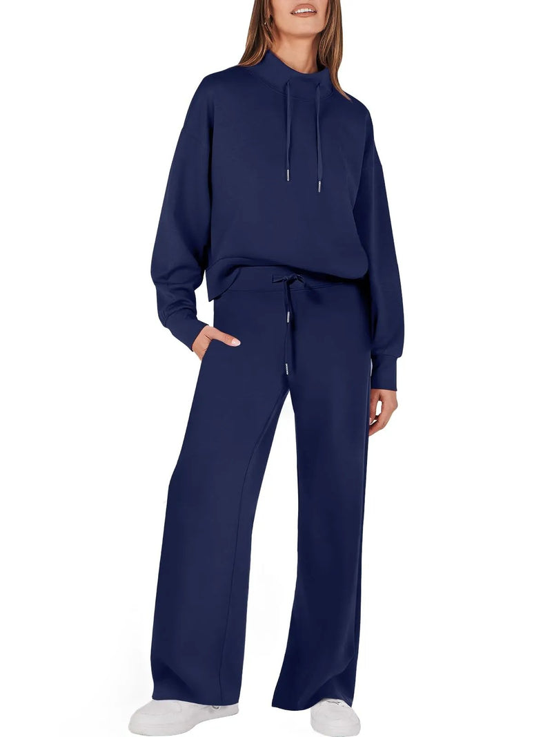 Trendy Women's Clothing Set - UrbanEase-Blue-S-State of Style