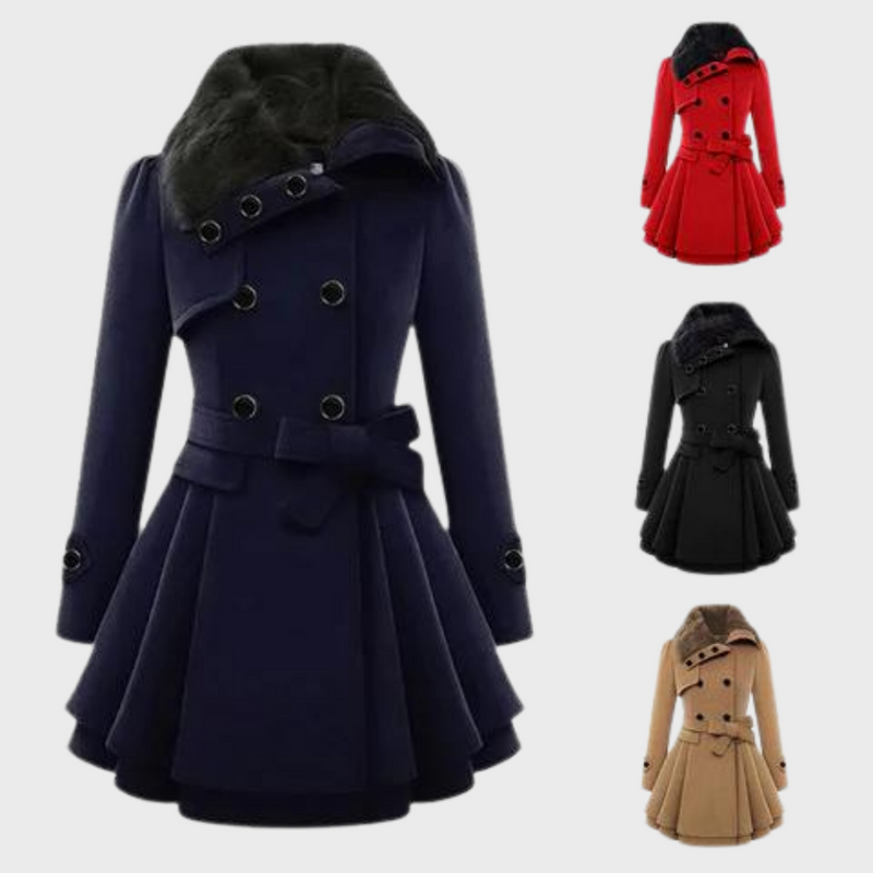 Trendy Women's Coat - BellaVogue-Khaki-S-State of Style
