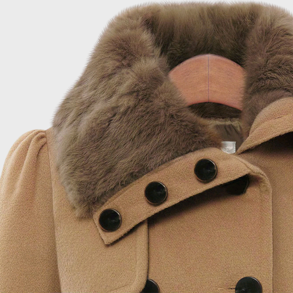 Trendy Women's Coat - BellaVogue-Khaki-S-State of Style