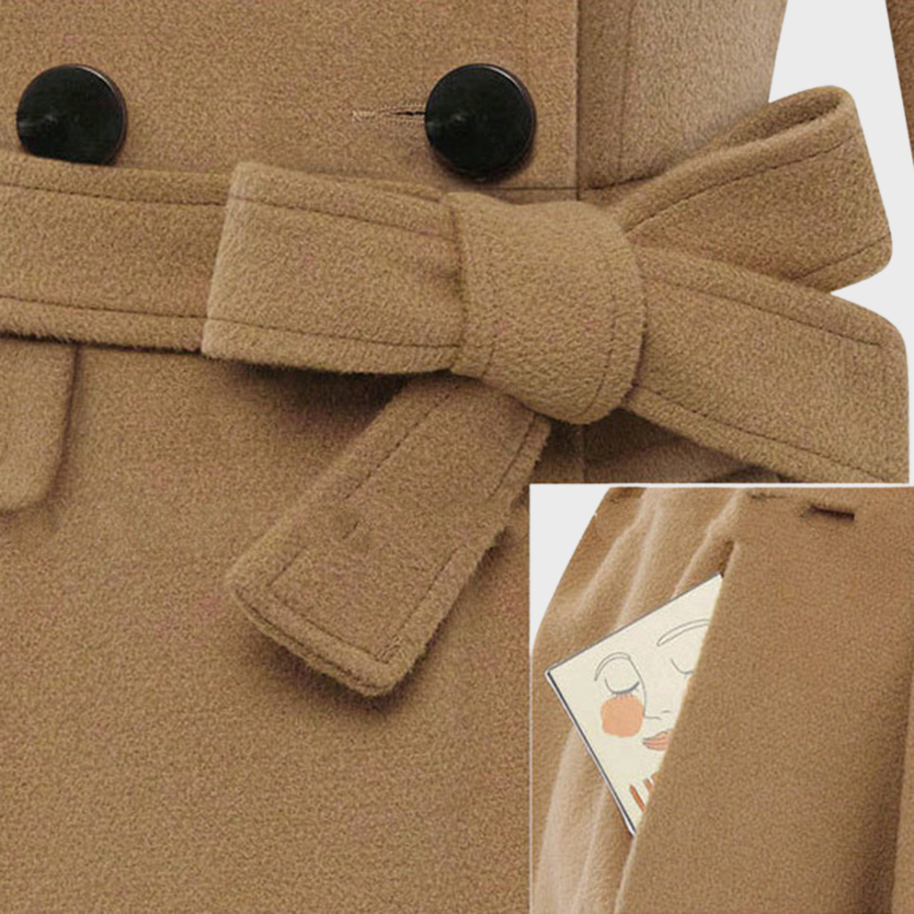 Trendy Women's Coat - BellaVogue-Khaki-S-State of Style