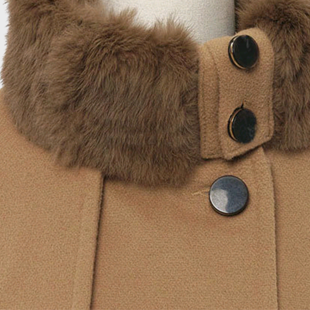 Trendy Women's Coat - BellaVogue-Khaki-S-State of Style
