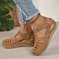 Trendy women's comfort sandals with orthopedic support – Mirella-Khaki-3-State of Style