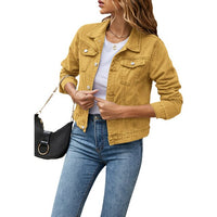 Trendy Women's Denim Jacket with Comfortable Fit – Malina-Yellow-S-State of Style