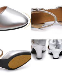 Trendy women's heeled shoes with block heels for every season – Lina-3-Silver-3.5CM-State of Style