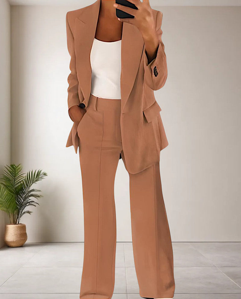 Trendy Women's Pantsuit - Isabella-Brown-S-State of Style
