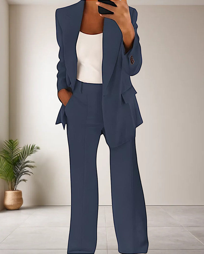 Trendy Women's Pantsuit - Isabella-Dark Blue-S-State of Style
