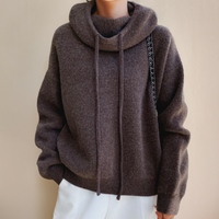 Trendy Women's Roll Neck Sweater - Sophie-Brown-S-State of Style