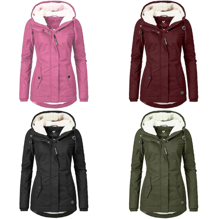 Trendy Women's Winter Coat - Evelina-Green-S-State of Style