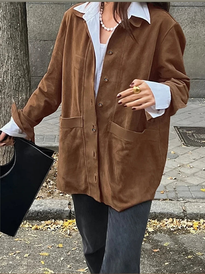 Trendy Woolen Women’s Coat - Anna-Brown-S-State of Style