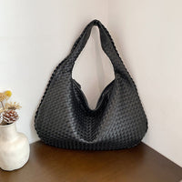 Trendy Woven Shoulder Bag - Ruby-Black-State of Style