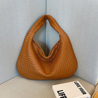 Trendy Woven Shoulder Bag - Ruby-Brown-State of Style