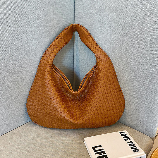 Trendy Woven Shoulder Bag - Ruby-Brown-State of Style