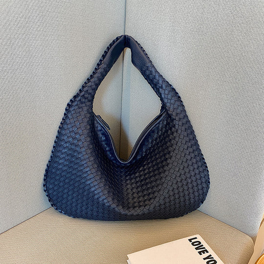 Trendy Woven Shoulder Bag - Ruby-Dark Blue-State of Style