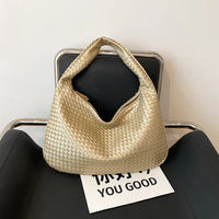 Trendy Woven Shoulder Bag - Ruby-Gold-State of Style