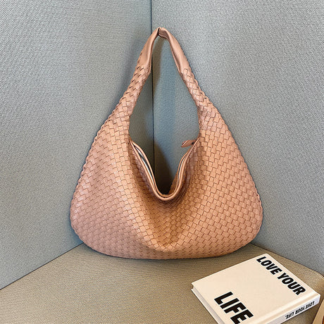 Trendy Woven Shoulder Bag - Ruby-Pink-State of Style