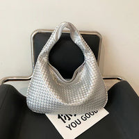 Trendy Woven Shoulder Bag - Ruby-Silver-State of Style