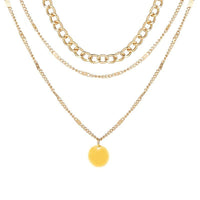Triple Layered Necklace Set - Elegant & Versatile Jewellery for Women-Gold-State of Style