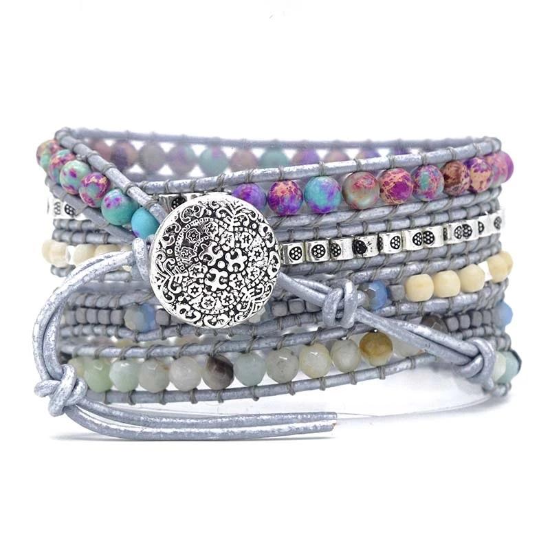 Turquoise Healing and Protection Wrap Bracelet - Selina-State of Style