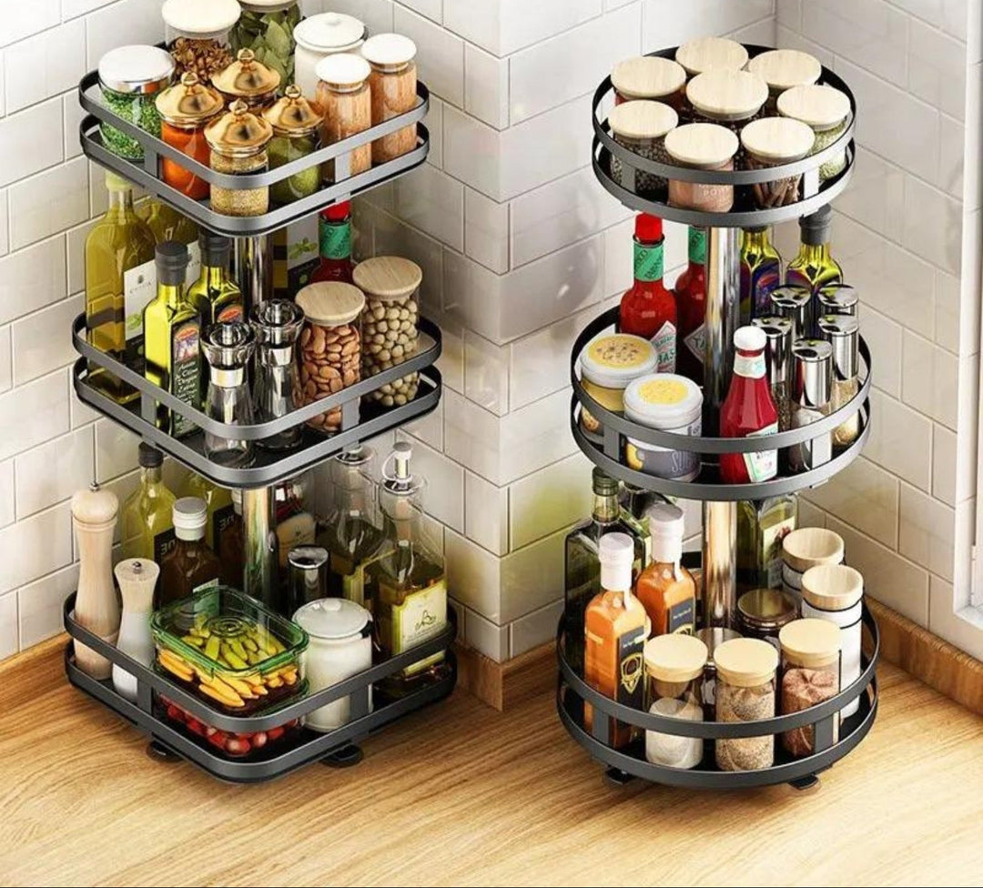 TwistRack 360° - Rotating Storage Rack-1 Tier-Round-State of Style