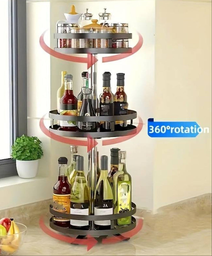 TwistRack 360° - Rotating Storage Rack-1 Tier-Round-State of Style