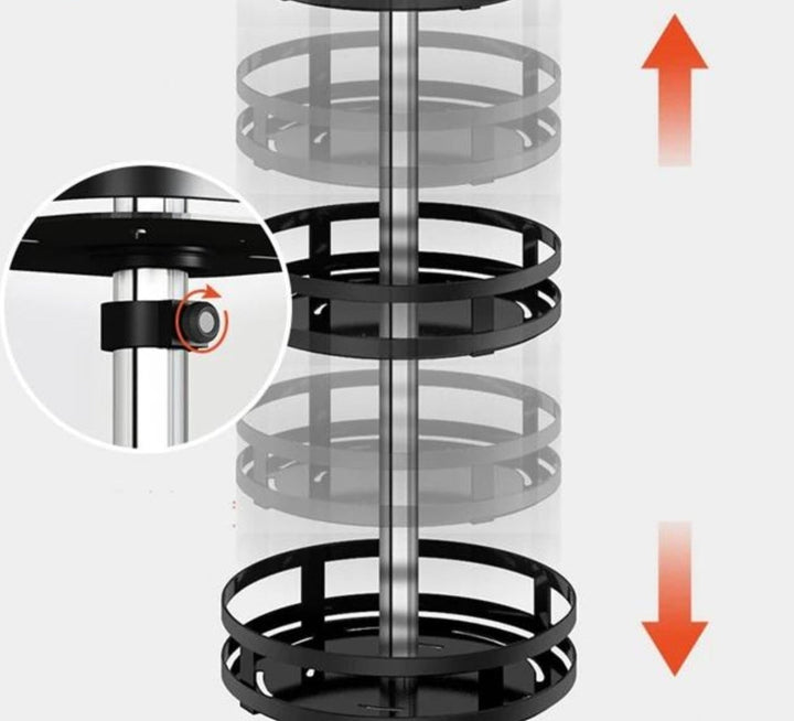 TwistRack 360° - Rotating Storage Rack-1 Tier-Round-State of Style