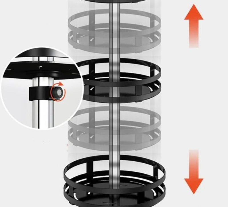 TwistRack 360° - Rotating Storage Rack-1 Tier-Round-State of Style